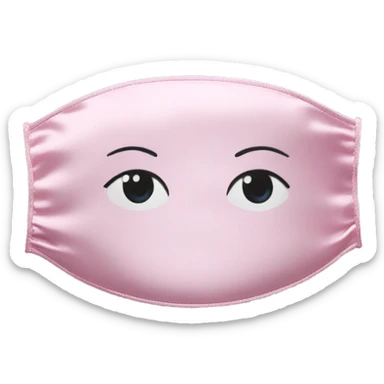 Light pink Frilly satin sleeping mask sticker