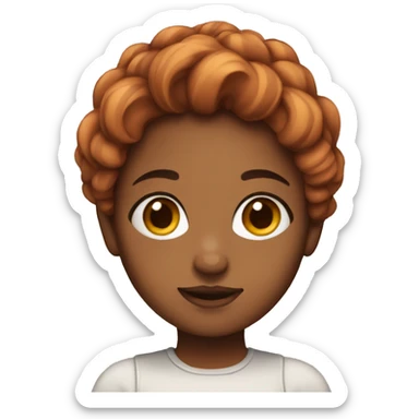 Girl with calico hair sticker