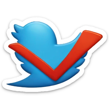 blue twitter check mark sticker