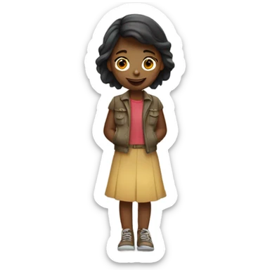 Girl outdoor sticker