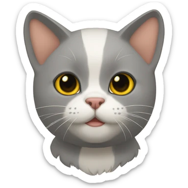 Gatico tierno amarillo  sticker