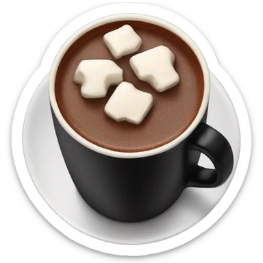 Hot chocolate in black cup sticker