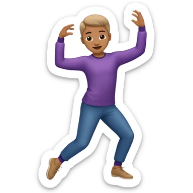 bailando en un fondo verde sticker