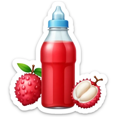 Thin tip squeeze bottle with lychee sticker