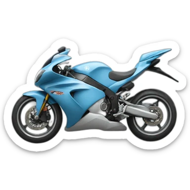 Un requin qui fait de la moto sticker