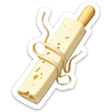 String cheese being pulled apart sticker