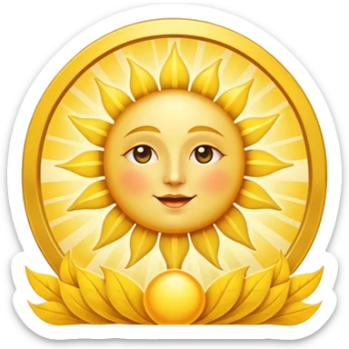the sun tarot card sticker