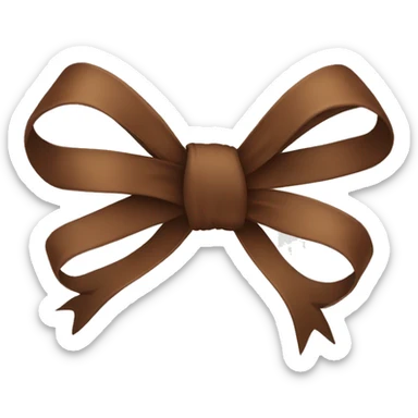Brown bow sticker