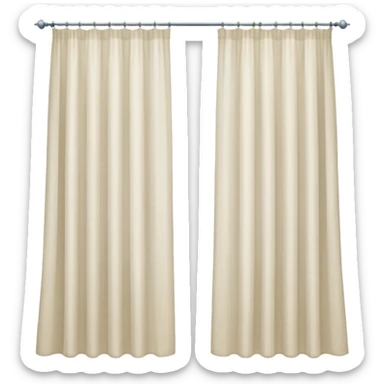plain curtain sticker