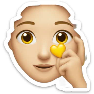 Emoji coeur avec les mains sticker