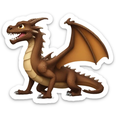 Brown dragon sticker