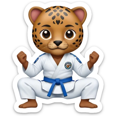 Blue belt Jiu Jitsu Jaguar sticker