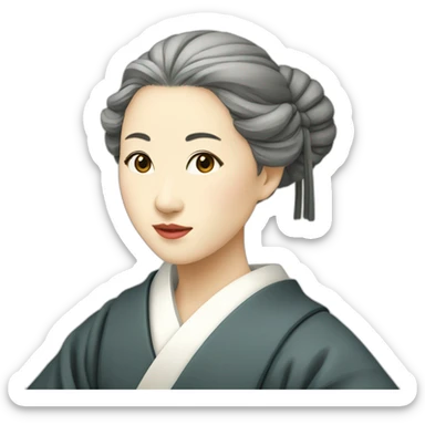 female-scholar-in-the-Heian-era sticker