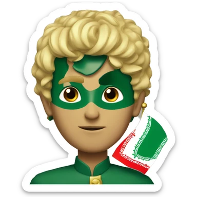 homelander with iran flag and wtihout allah name sticker