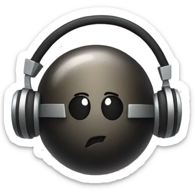bomb with headphones sticker