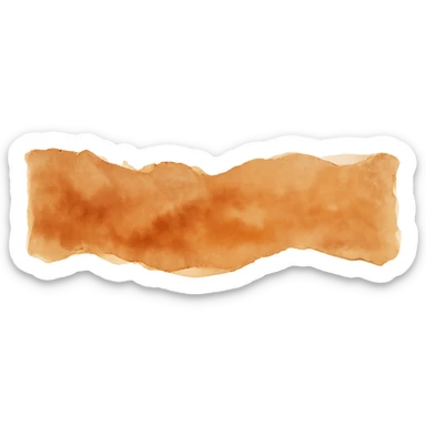 abstract torn paper strip with wavy edge, warm brown tones, watercolor effect, transparent background, no face, no hands, no legs, no characters sticker