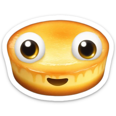 flan with eyes sticker