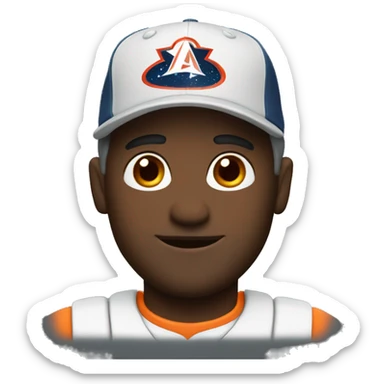 Man wearing Houston Astro’s hat sticker