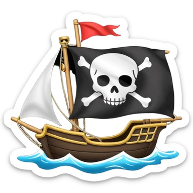 Drapeau pirate avec écrit "Libérez Fazer" sticker