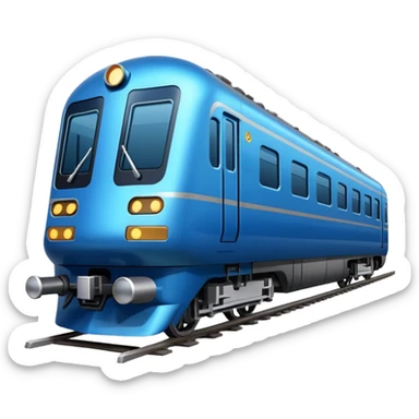 blue passenger train sticker