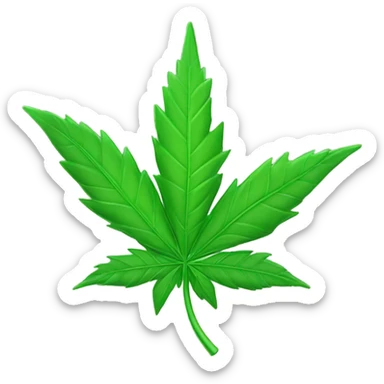 Create Weed Leaf Emoji sticker