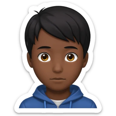 Anime black boy head sticker