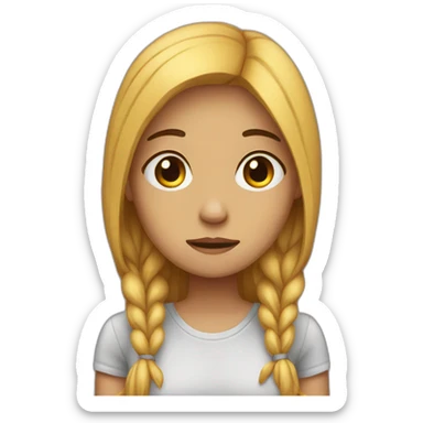 Depression girl sticker