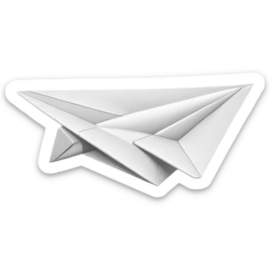 Paper plane sticker