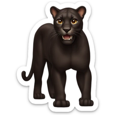 Panther is dark brown in color in full growth sticker