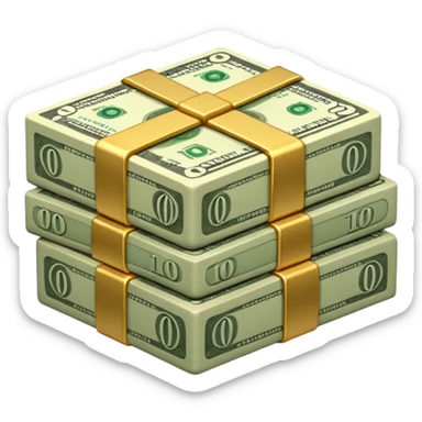 Brick of money sticker
