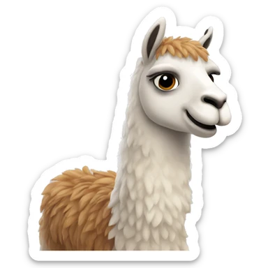 llama with hooves up in the air sticker