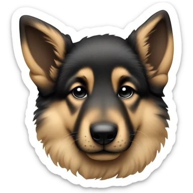 German shepherd puppy sleeping sticker