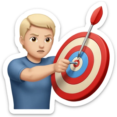 Hitting the correct target. 3 times in a row sticker