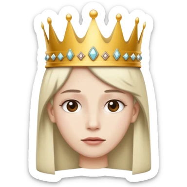 White crown skinny sticker