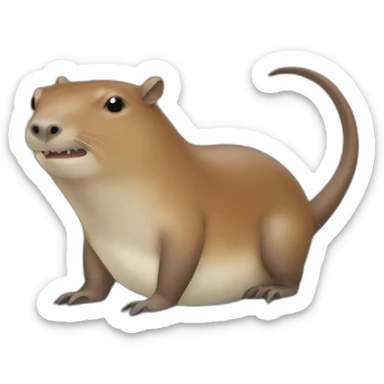 Capibara sur un requin sticker