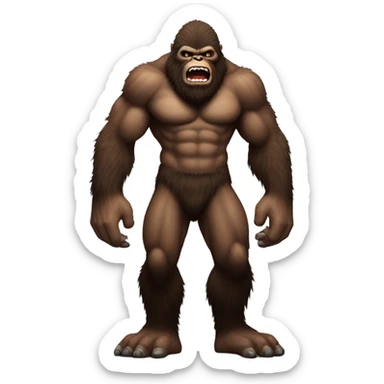 Very scary Bigfoot  sticker
