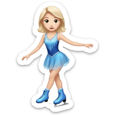 buz pıstının ustunde kayan,yarısma ıcın elbıse gıymıs ve artıstık hareketler yapan kadın emojısı  sticker