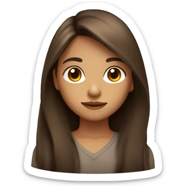 brown-eyed girl with long hair sticker