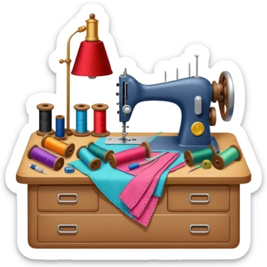 a simple seamstress worktable  sticker