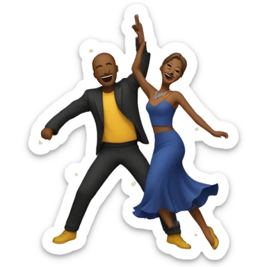 Dos personas bailando bajo las estrellas  sticker