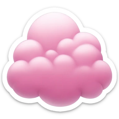 Pink cloud sticker