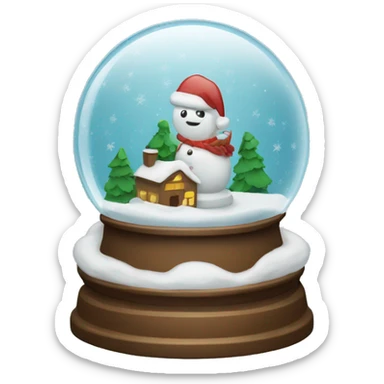 Christmas snowglobe sticker