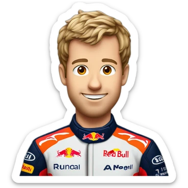 Sebastian vettel red bull f1 sticker