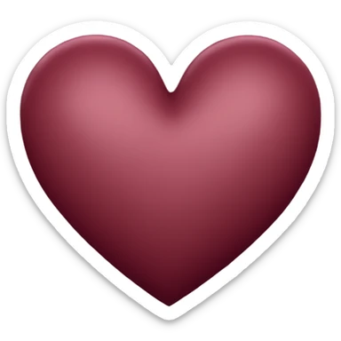 Burgundy heart sticker