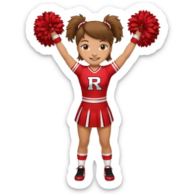 Rutgers full body Cheerleader sticker