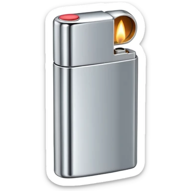 an elegant metallic chrome lighter sticker