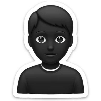 silhouette of a person, simple and bold sticker