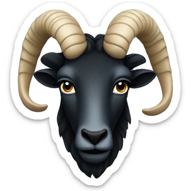 Black Capricorn zodiac sign  sticker