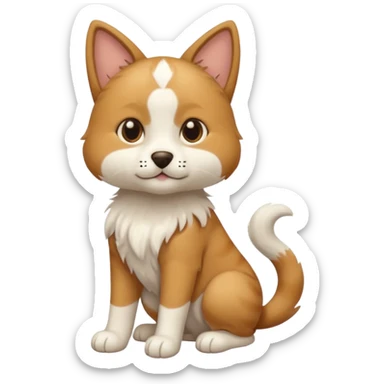 The dogcat is something between a cat and a dog. A very subtle distinction.  Full body sticker