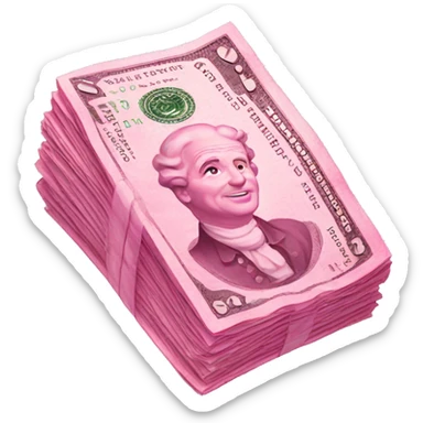 pink money sticker